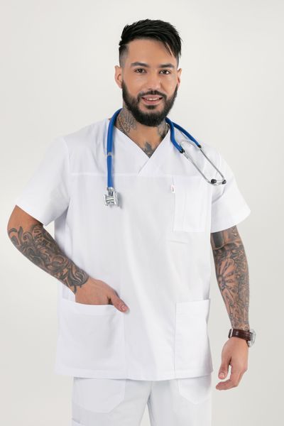 Медичний костюм Мадрид Білий 44 2000000472560 фото