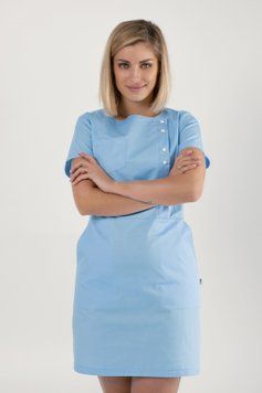 Медична Сукня Марокко небесна (біла кнопка) 42 2000000473581 фото