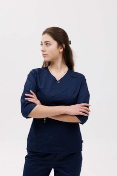 Медична куртка Селеста 3/4 Темно-синя, 46 2000000464404 фото