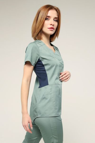 Медична куртка Селеста Олива-т.синій, Короткий рукав, 50 2000000386294 фото