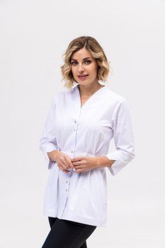 Жіноча медична куртка Валенсія, біла, 42 2000000546643 фото