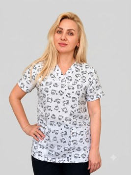 Медична софтова куртка Маніса, кіт Саймон, XS 2000000553122 фото