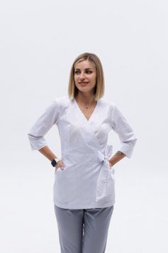 Медична куртка Моріока 3/4, Біла 42 2000000519630 фото
